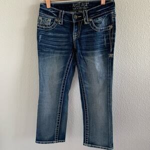 Miss Me The M Series Capri Bling Lilac Embroidered 24